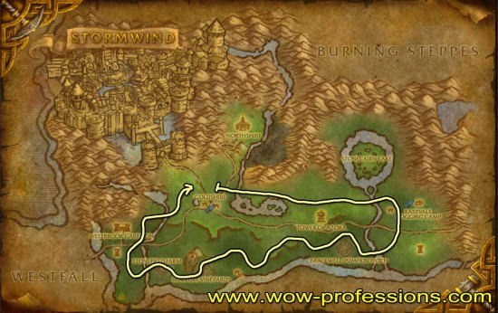 Elwynn Forest herbalism map Elwynn Forest Herbalism map