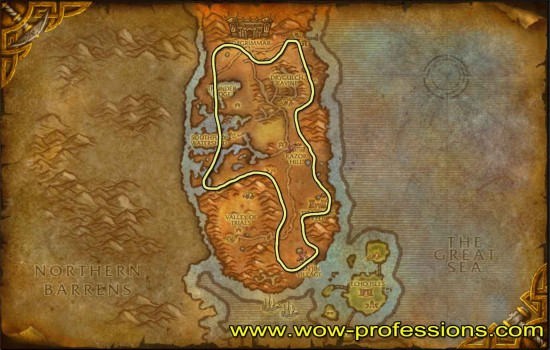 Durotar map Durotar map