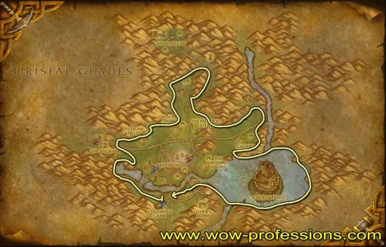 Western Plaguelands map Western Plaguelands map
