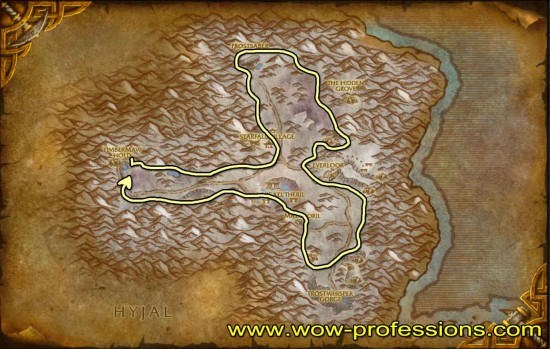 Winterspring mining map Winterspring mining map