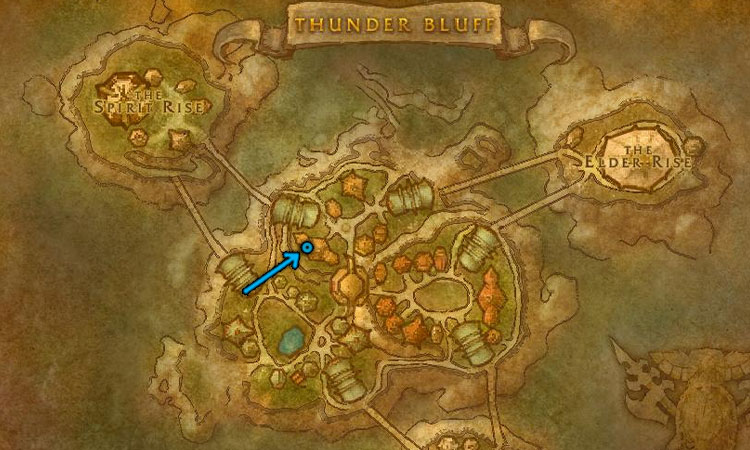Una location on map
