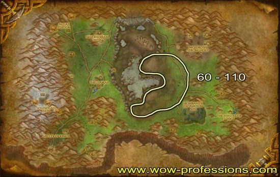 Loch Modan skinning map Loch Modan Skinning map